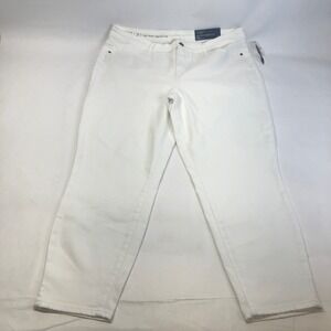 Talbots Flawless High-Waist Jegging Crop Skinny Leg Stretch White Women's 16 NWT